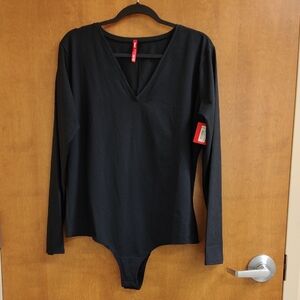 Spanx Long Sleeve Black Bodysuit